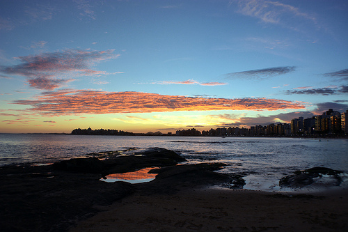 Pôr-so-sol na Praia do Morro
