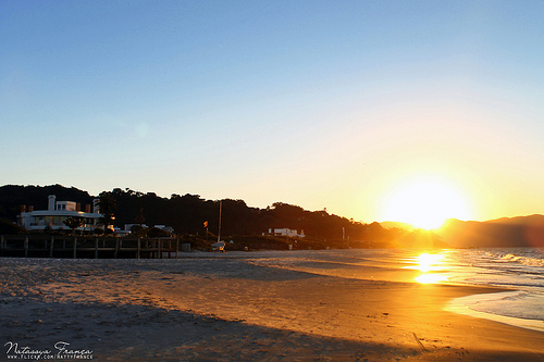 Pôr do sol na Praia de Jurerê