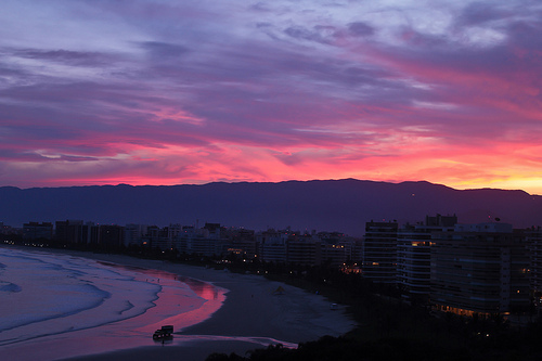 Pôr-do-sol em Bertioga