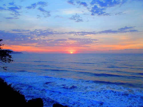 Pôr do sol na Praia das Toninhas