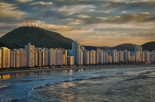 Visão da Praia de Astúrias - Guarujá