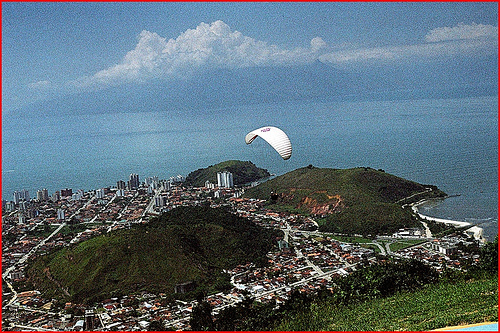 Vista do vôo em Caraguatatuba