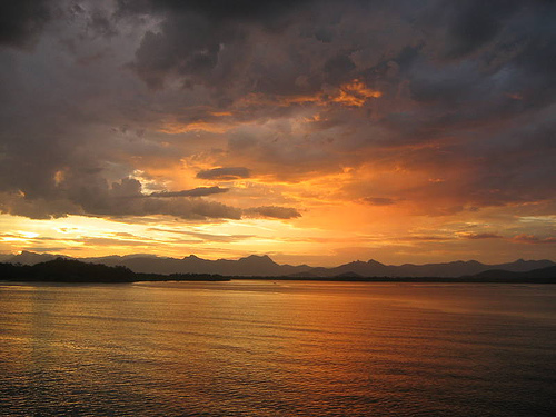 pôr do sol em Guaratuba