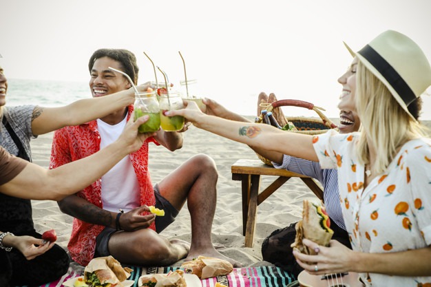 o que comer na praia