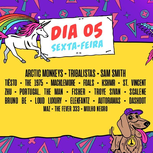Programação Lollapalooza 2019 - 05/04/2019
