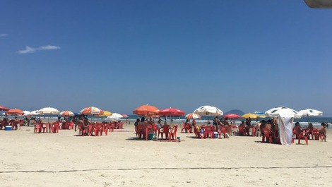 Chalé Morada do Sol, na praia de Boraceia para até 6 pessoas